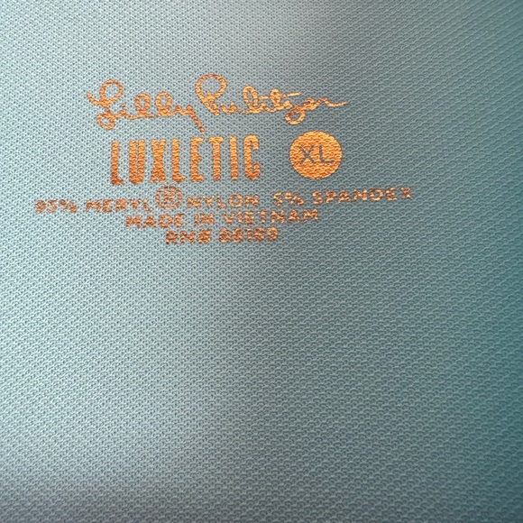 EUC LILLY PULITZER Bali Blue Meryl Nylon Pique Polo UPF 50+ Long-Sleeve Size XL - Picture 7 of 10